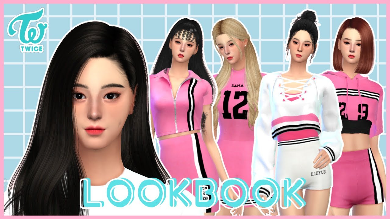 The Sims 4 Twice Cheer Up Stage Outfits Cc List Primrose Sims Lookbook 심즈 4 트와이스 Youtube