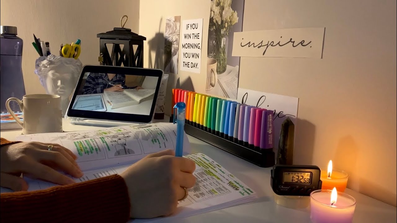 Benimle 90 dakika ders çalış! ✍🏻💫 Kronometreli/Ortam Sesleri | Study with me 90 min👩🏻‍⚕️