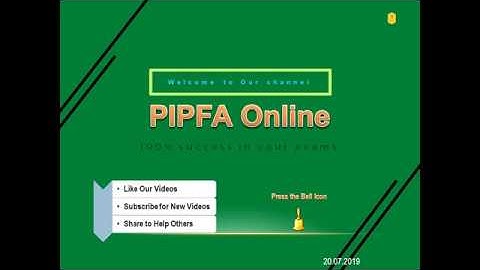 PIPFA Online Public Sector Introduction