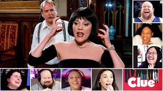 CLUE... Reactors Reaction To "...Flames, Flames... on The Side Of My Face!!" | Movie Reaction