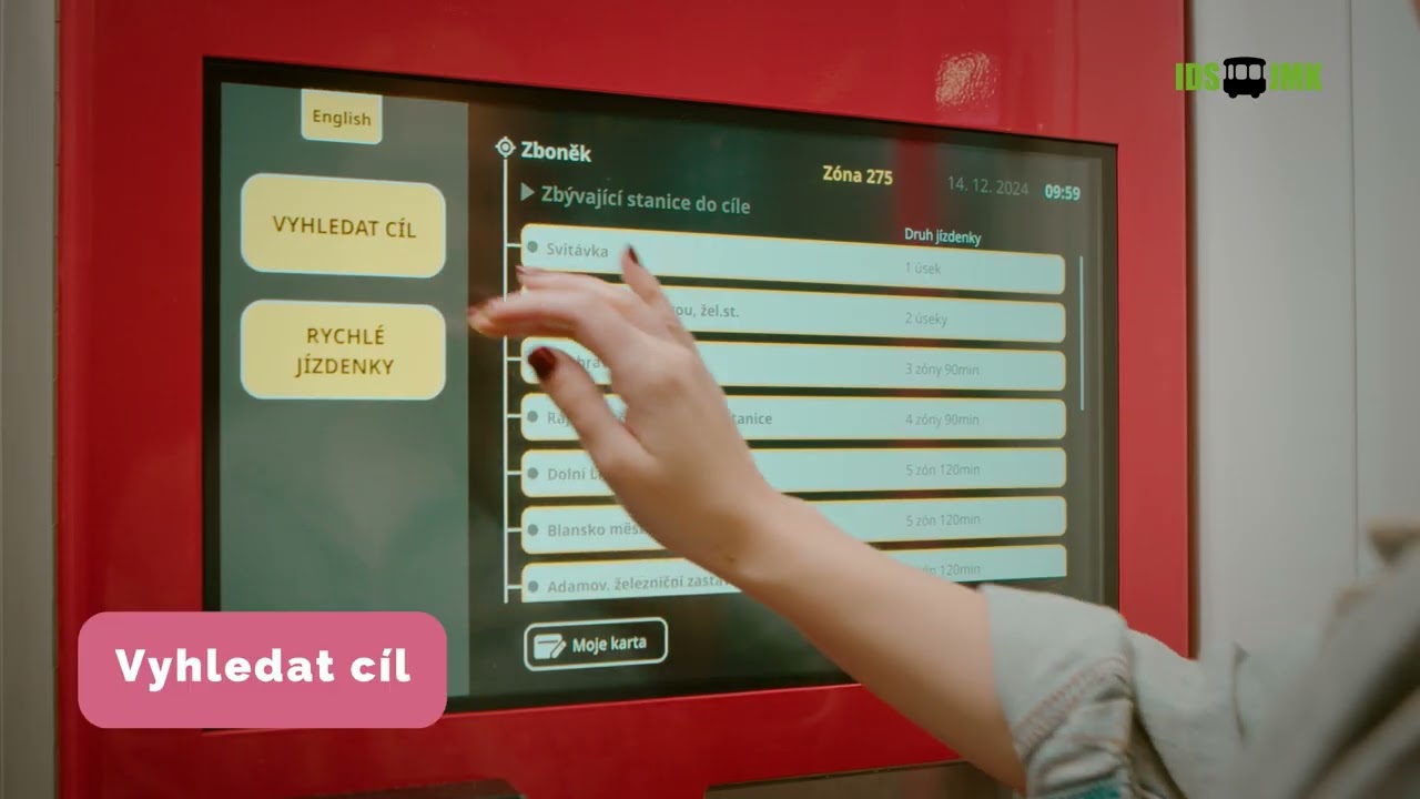 Jak ovládat automat ve vlaku Moravia?