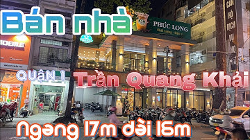 Bán nhà mặt tiền quận 1 đường Trần Quang Khải ngang 17m dài 16m 1 lầu căn góc #batdongsan #youtube