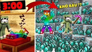 MINI GAME : ĐỪNG ĐI ĐÀO KIM CƯƠNG LÚC 3H SÁNG ?? THỬ THÁCH T GAMING VÀ KHANGG TÌM KHO BÁU MINECRAFT