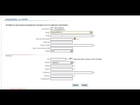 Cartão Bem Legal -  Tutorial 05 -  Cadastrar Funcionários