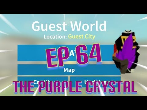 Roblox Guest World Episode 64 Looking At The Purple Crystal By Lightning - guest world roblox the code vault