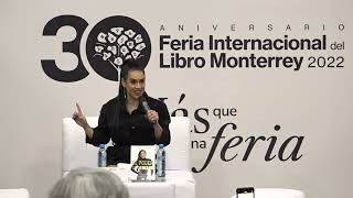 Coral Mujaes en la presentación del libro EL PODER LO TIENES TÚ en FIL Monterrey 2022.