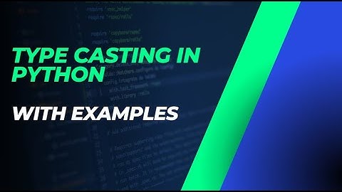 Type Casting in Python