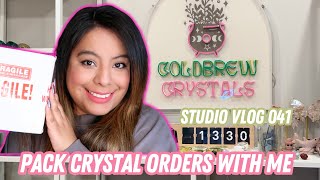 Studio Vlog 041 | pack crystal orders with me!