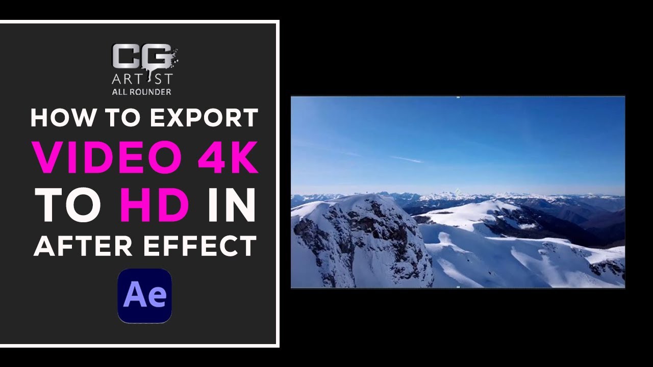 how to export video 4k to hd in after effect - YouTube