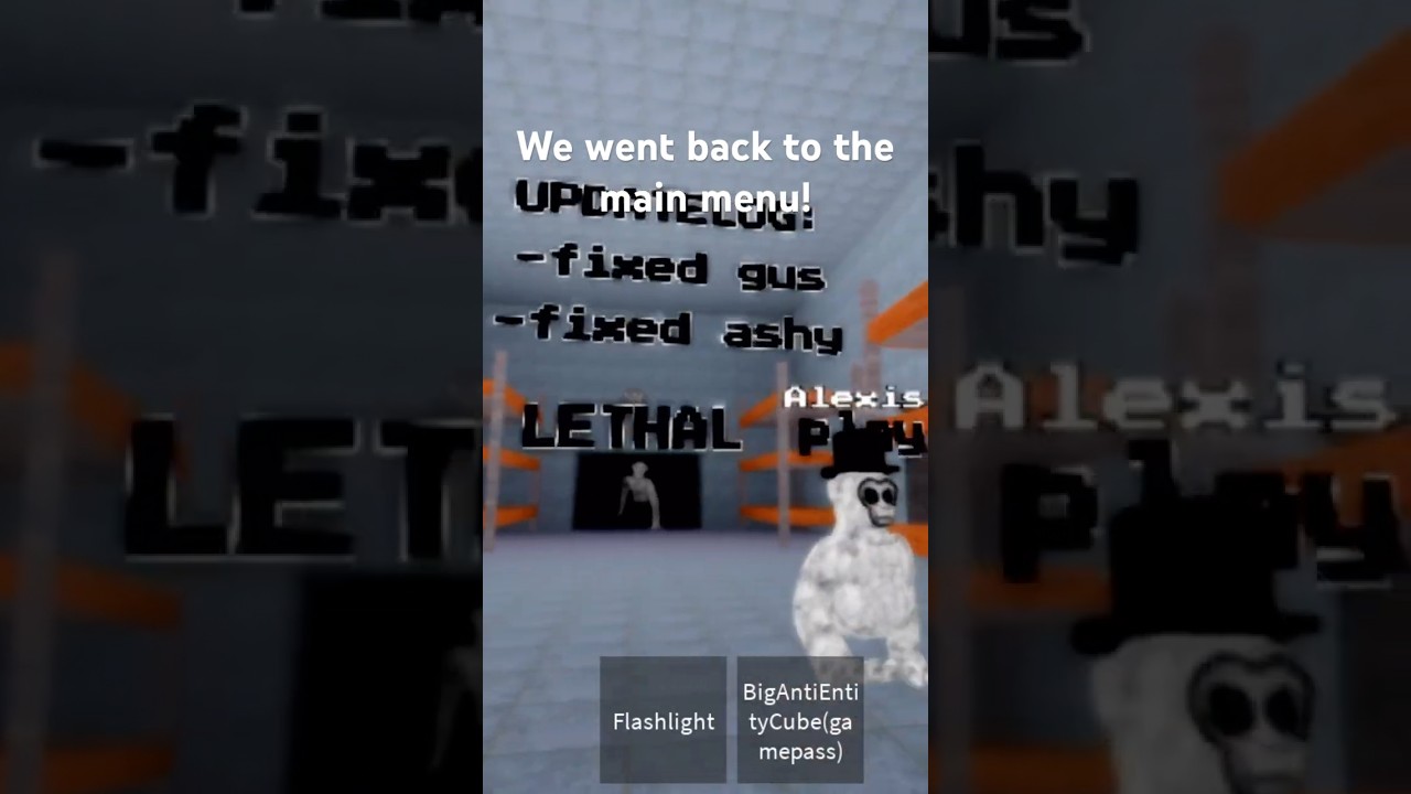 We went back to the main menu in lethal ape Roblox