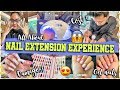 OMG😱 I got NAIL EXTENSIONS! Gel/Acrylic My Experience & Cost | ThatQuirkyMiss