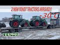 Unloading 2 New FENDT Tractors in the COLD Canadian Winter