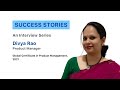 How divya got a product manager role  accredian success story