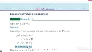 9-67 Equations Involving Exponents part three