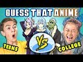 GUESS THAT ANIME CHALLENGE | Teens Vs. College Kids (React)