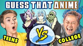 GUESS THAT ANIME CHALLENGE | Teens Vs. College Kids (React)