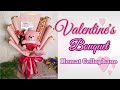 cara membuat buket valentine menggunakan satu kertas cellophane // buket irit kertas