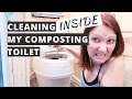 CLEANING INSIDE MY COMPOSTING TOILET: How To Clean A Composting Toilet