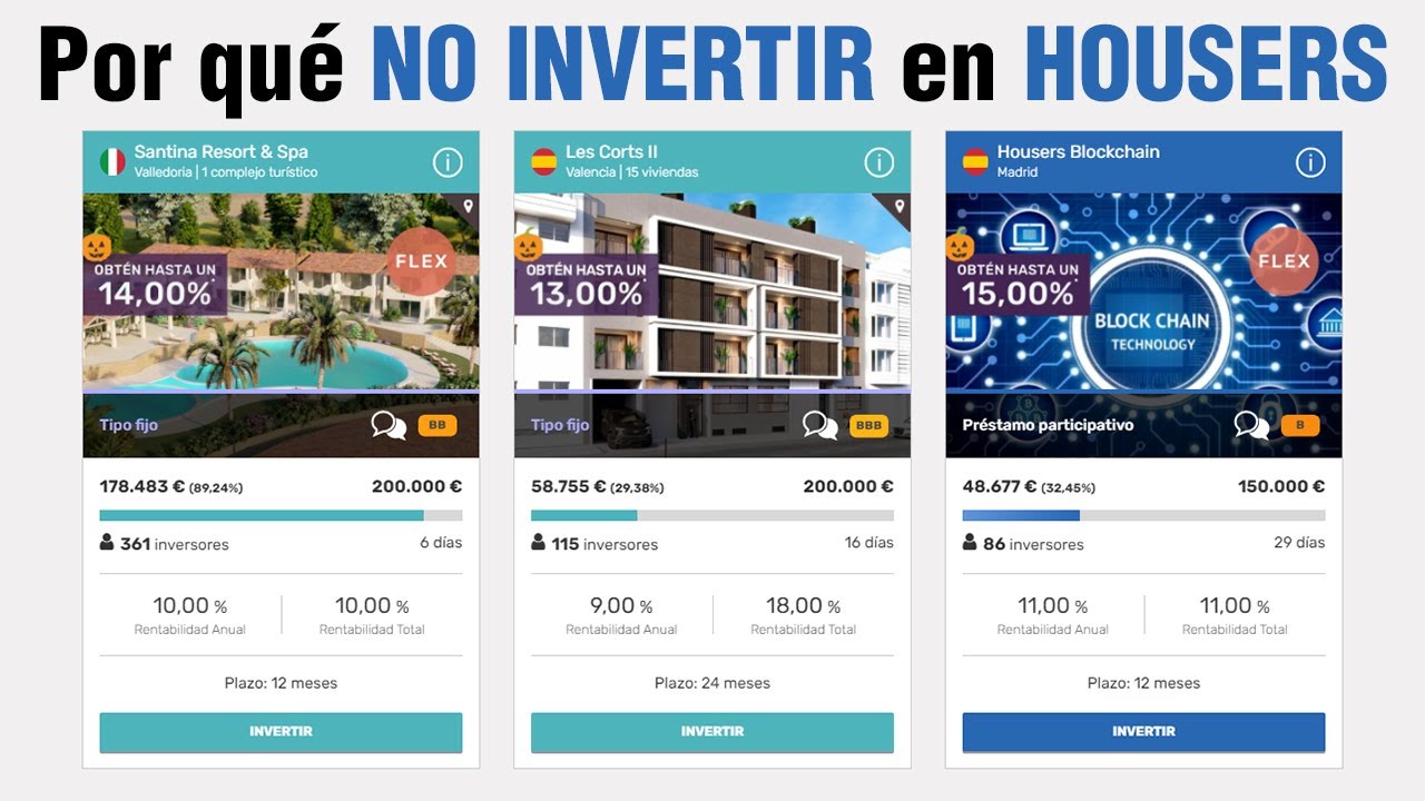 Por qué NO INVERTIR en HOUSERS ❌💸 Perdí 300€ 😩