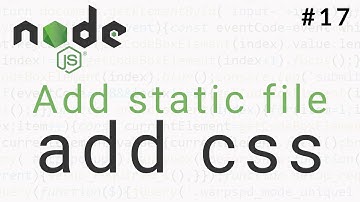 Node js Tutorial #17 || Add static file | add css || Ujjwal Technical Tips