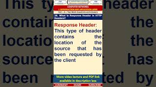 26CN Computer Networks Part A Questions What is Response Header in HTTP Headers
