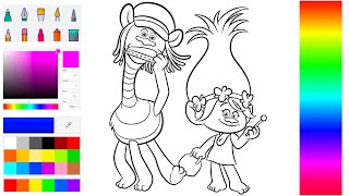 How to Color Poppy and Cooper from Trolls World Tour on my PC with MS Paint 3D screenshot 2