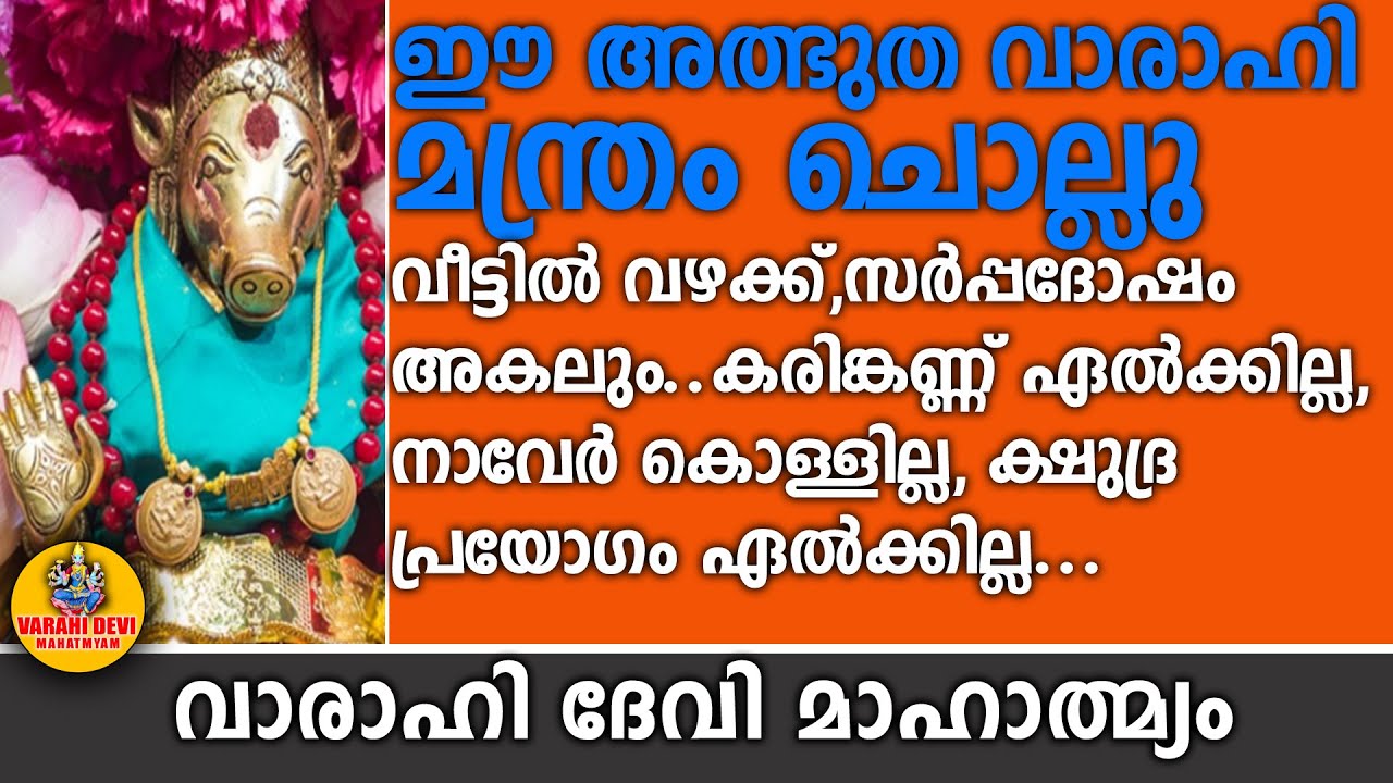 ചതി വഞ്ചനക്കിരയായവർ ഈ അത്ഭുത വാരാഹി മന്ത്രം ചൊല്ലു..വാരാഹി ദേവീ മഹാത്മ്യം.. VARAHI DEVI MAHATMYAM
