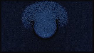 Simulated Lennard-Jones gas expansion in rectangular room