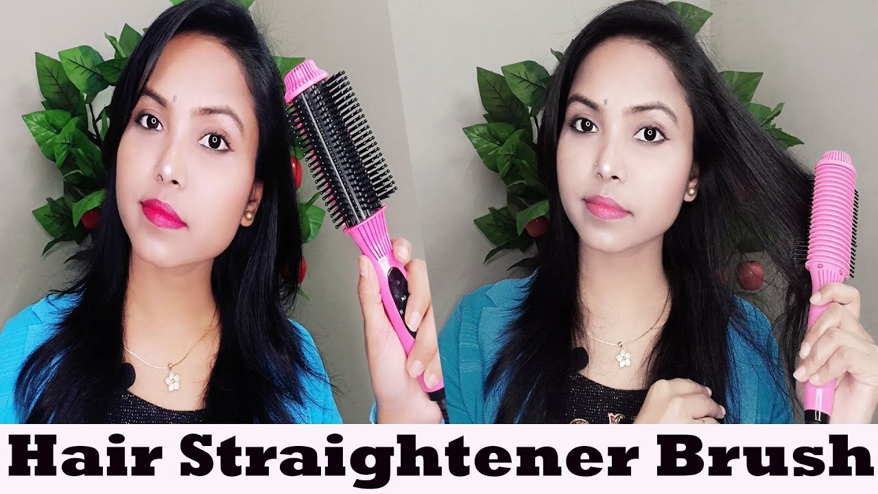 Simply Straight Hair Straightener Brush Review & Demo Hair