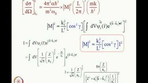 Mod-01 Lec-33 Atomic Photoionization cross sections, angular distributions of photoelectrons - 3