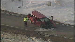 3 Students In Critical Condition Following Van, Semi Crash