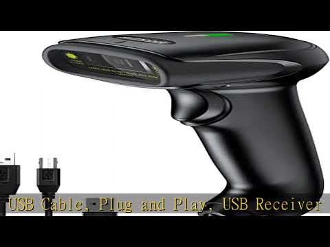 Symcode Wireless Handheld Barcode Scanner Versatile 2-in-1 (2.4Ghz Wireless+USB 2.0 Wired) 328 Feet