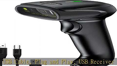 Symcode Wireless Handheld Barcode Scanner Versatile 2-in-1 (2.4Ghz Wireless+USB 2.0 Wired) 328 Feet