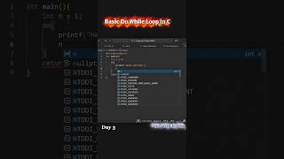 Basic Do While Loop in C language #codingjourney#cprogramming#codingshorts#learncoding#studentcoder