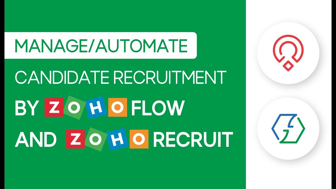 How To Manage/Automate Candidate Recruitment By Zoho Flow And Recruit ...