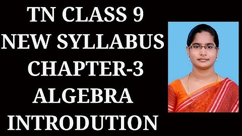 9th std maths ch-3 Algebra | Introdution | Samacheer 2020