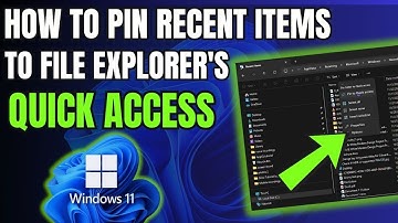 3 Simple Steps to Pin Recent Items to File Explorer