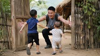 Heartwarming Two Brothers Look After Each Other While Their Father Goes to Pick Lychees