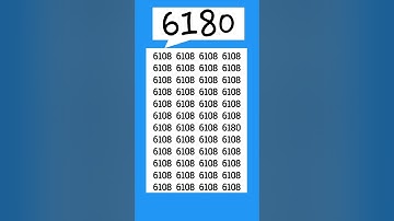Logically spot the hidden 6180 #fypシ゚viral #fypviral #fyp #iqtest #shorts #eymath