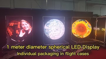 1-Meter Diameter Spherical LED Display | Secure Packaging in Flight Cases