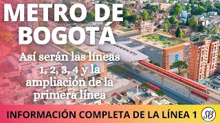 Ⓜ️FUTURAS LÍNEAS 1, 2, 3 y 4  del Metro de Bogotá y DETALLES LÍNEA 1🚅