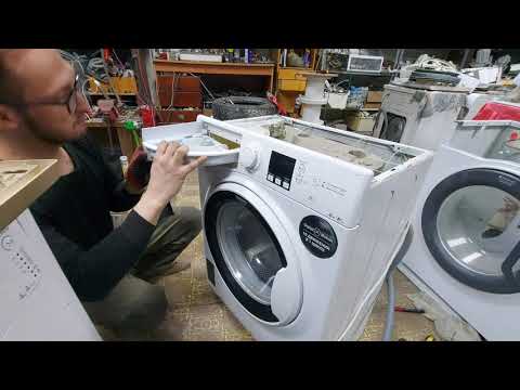 Hotpoint-Ariston.  Замена подшипника. Обзор стиральной машинки
