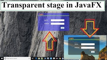 Transparent stage in JavaFX with help of CSS | Transparent window in JavaFX
