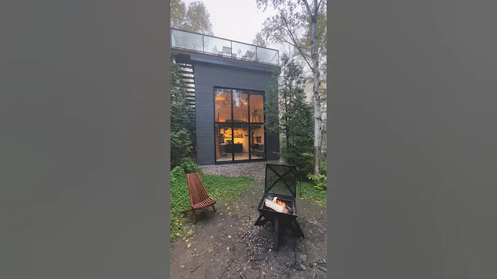 2-Story Tiny Home Tower Cabin Deep in the Canadian Wilderness!