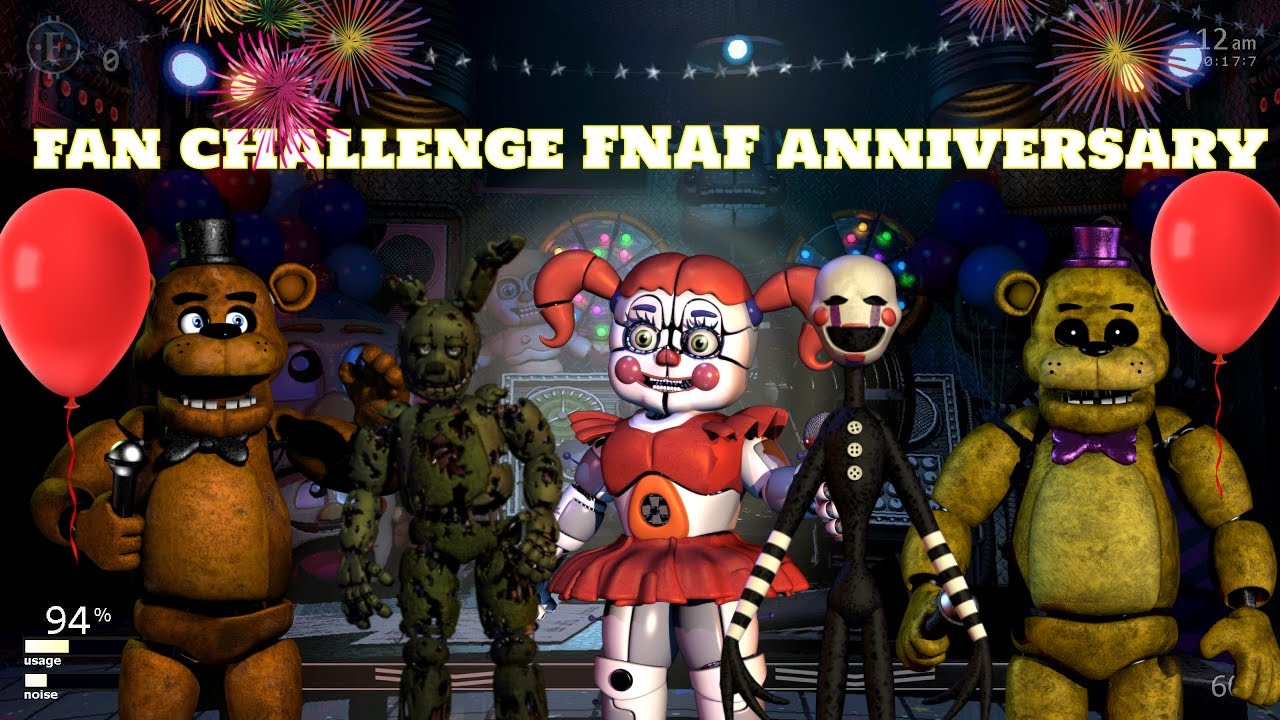 Ultra custom night fan challenge FNAF Anniversary - YouTube