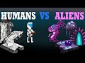 Tower fight humans vs aliens marble game in unity