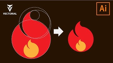 How to Make a Flame with circle grid method - Adobe Illustrator tutorial