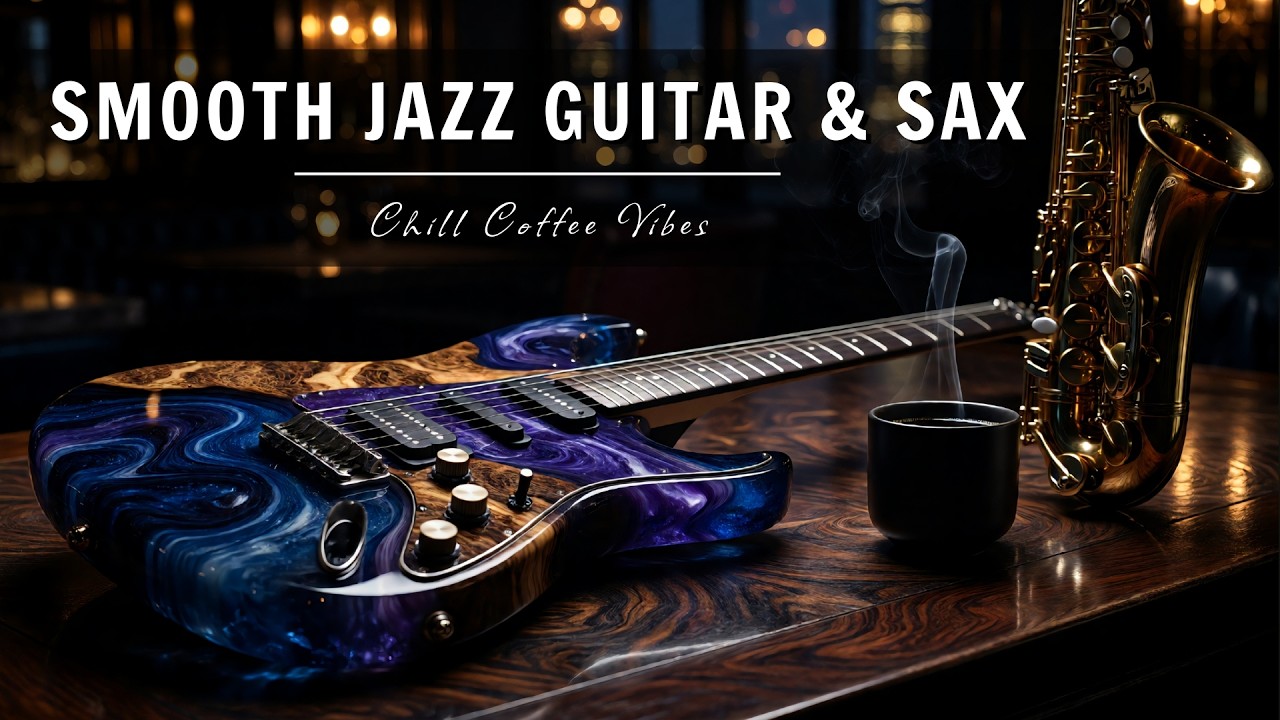 Smooth Jazz Guitar & Saxophone Music - Cool Cafe Vibes • Relaxing Music for Cafe, Study & Work