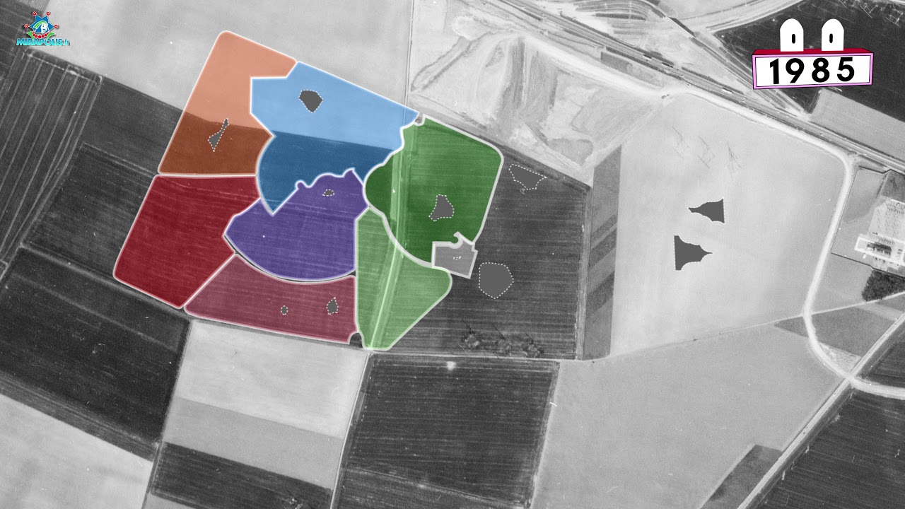 Vues aériennes de Mirapolis de 1985 à 2017