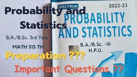 MATH313 Exam Preparation 2023 | B.A./B.Sc. 3rd Year | H.P.U.